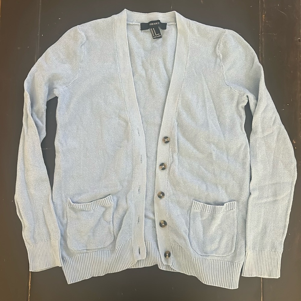 Forever 21 Baby Blue Cardigan